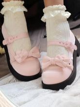 LBSFY  -  Bowknot Kawaii Sweet Girls Lolita Shoes Cute Round Toe Mid-heel 5cm Lolita Women's Shoes Tea Party